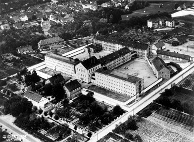 Gefängnis Sonnenburg, Luftbild 1945; Foto Yad Vashem, ID 82792