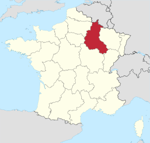 Lage der Region Champagne-Ardenne; Quelle: Wikipedia