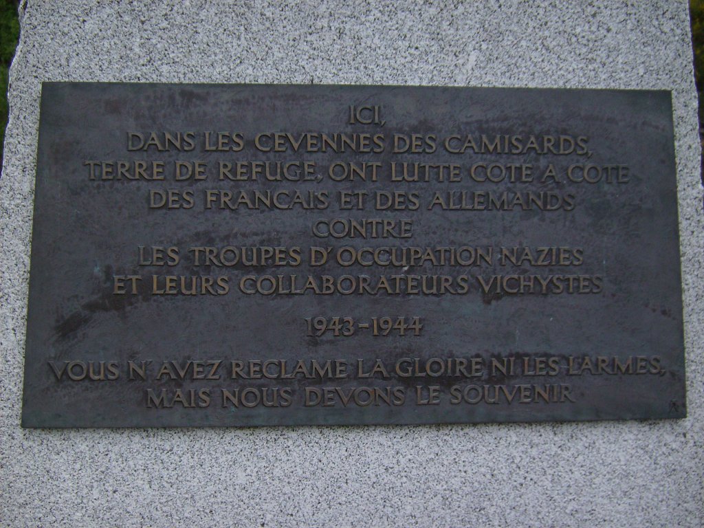 Inschrift des Denkmals