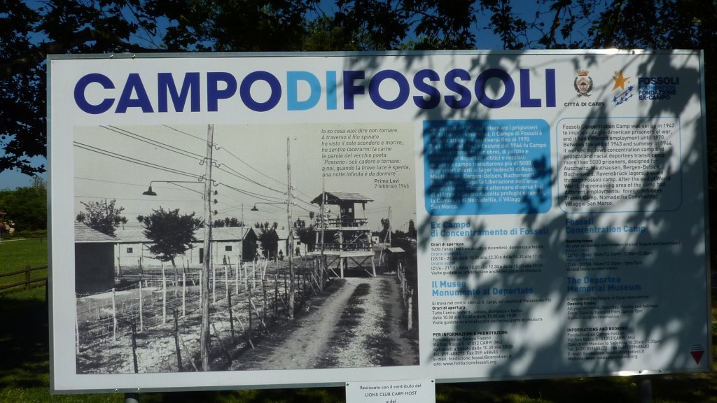 Am Eingang zum Ex Campo di Fossoli