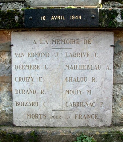 Gedenktafel für acht bei Cajarc getötete Maquisards (Autor: unbekannt)