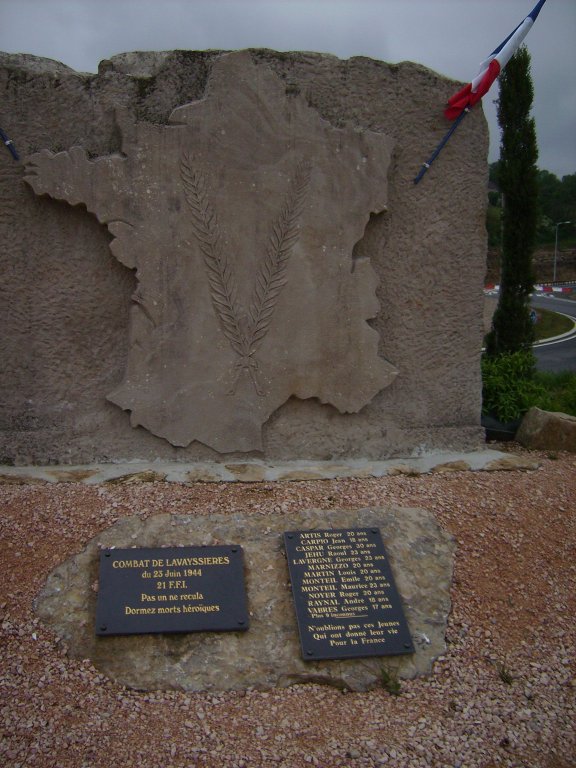 Denkmal mit den Namen der Toten von Capdenac-Gare