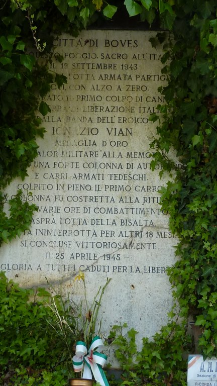 Gedenktafel für die Brigade von Ignazio Vian