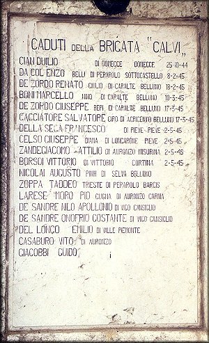 Tafel mit Namen der Gefallenen (Foto: Cocconi)