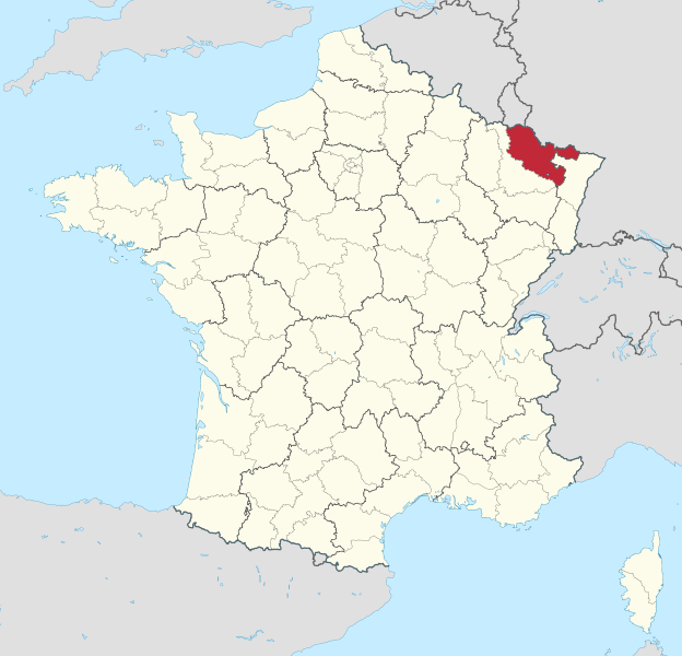 Lage des Departements Moselle (Quelle: Wikipedia)