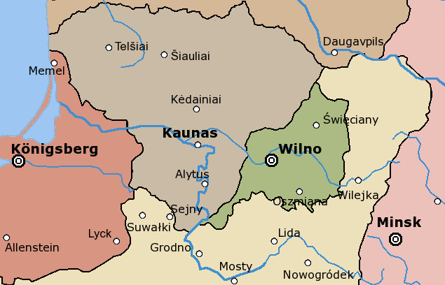 Das von Polen besetzte Vilniuser Land (1921)