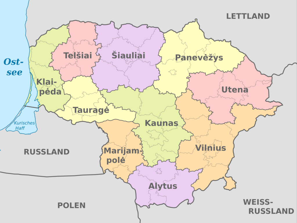 Litauische Regionen 