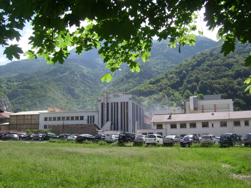 Blick auf die Fabrik in Plombière 