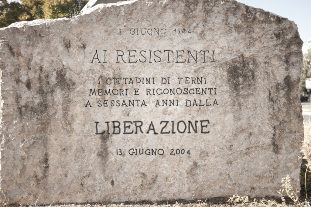 Inschrift Monumento alla resistenza